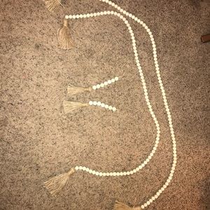 Wooden bead garland